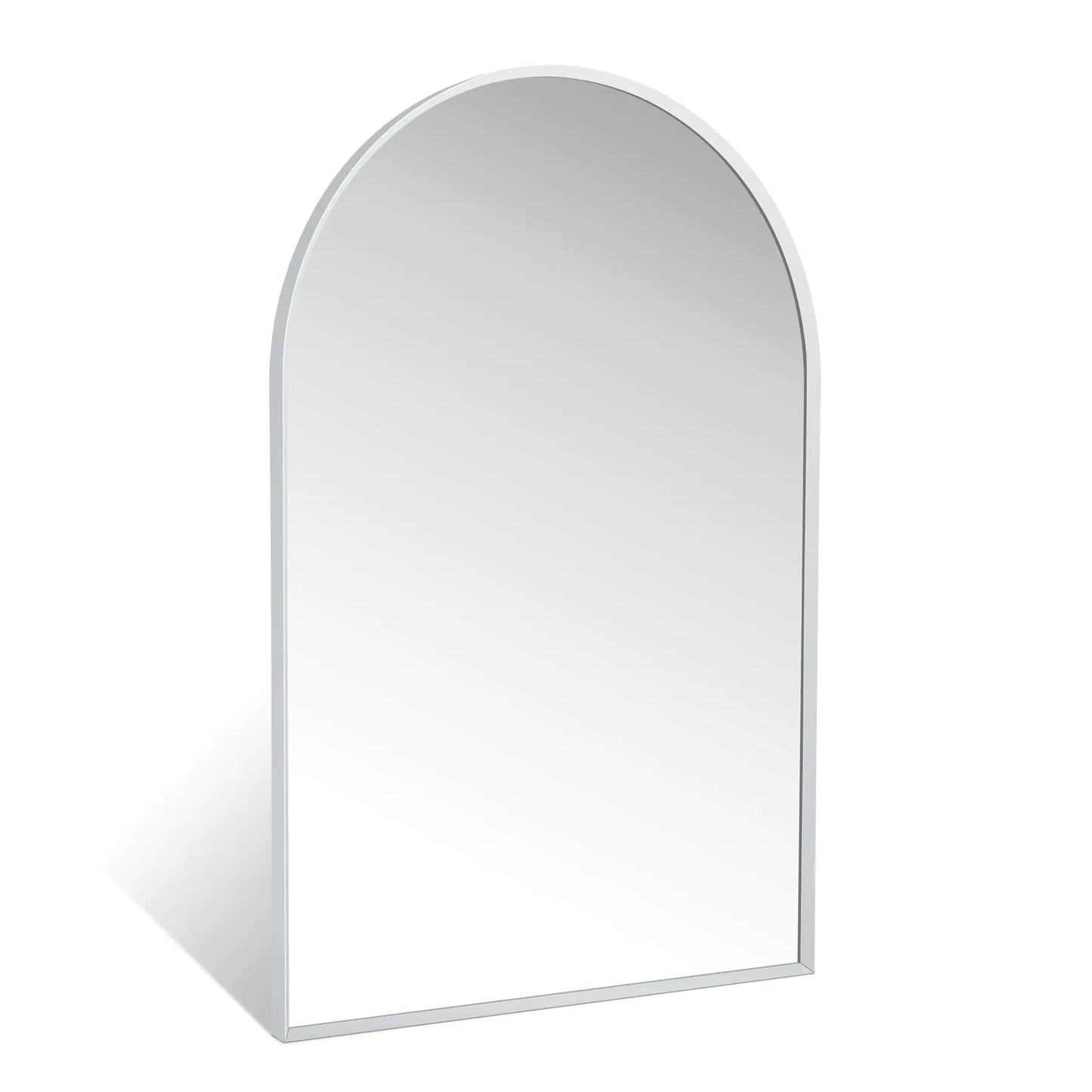 Minuover 24" x 36" Silver Arched Mirror Arch Bathroom Vanity Mirror and Wall Decor Mirror Modern Aluminum Alloy Metal Frame Arch Mirror for Bathroom Living Room Bedroom Entryway