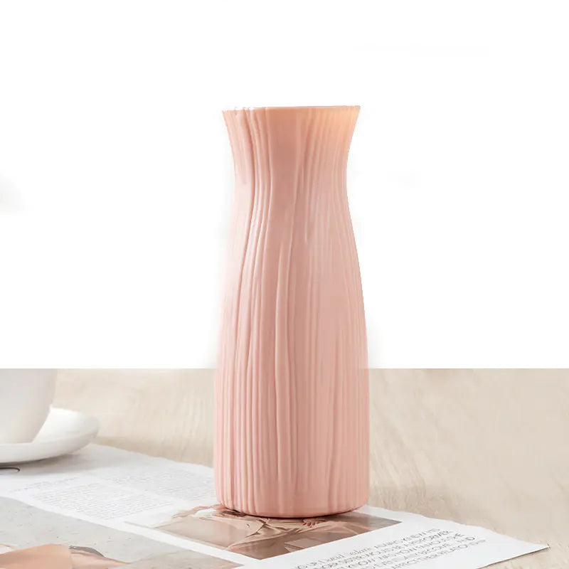 Nordic Style Durable Plastic Flower Vase for Home Decor
