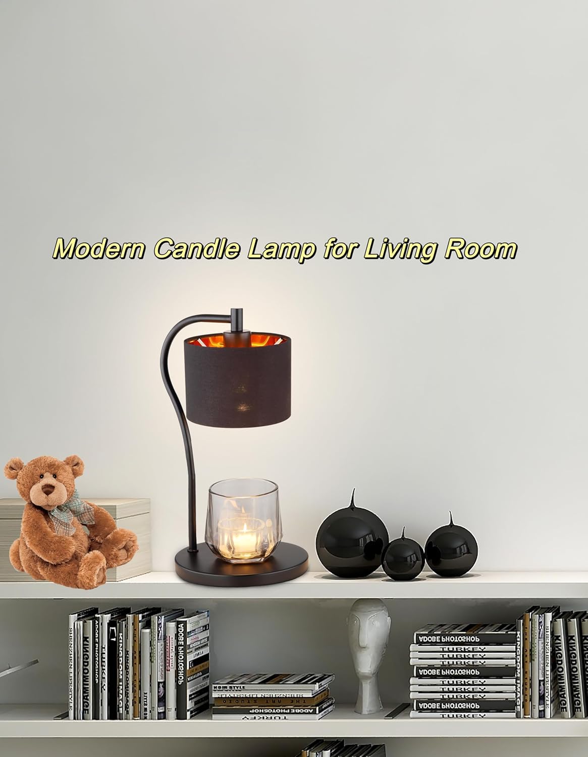 Fabric Candle Warmer Lamp, Dimmerable Candle Warmer with 2
