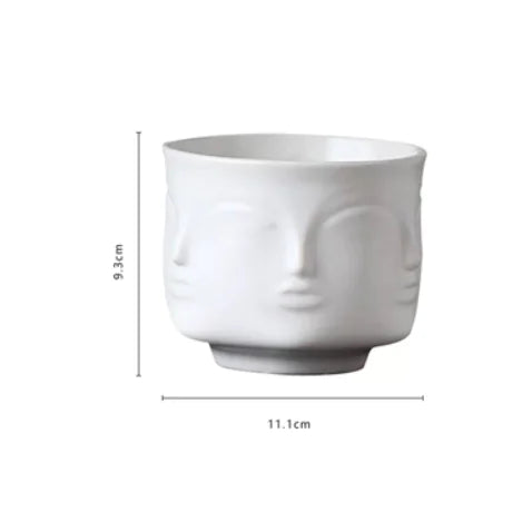 Face Ceramic Flower Pot - Home Decor Vase