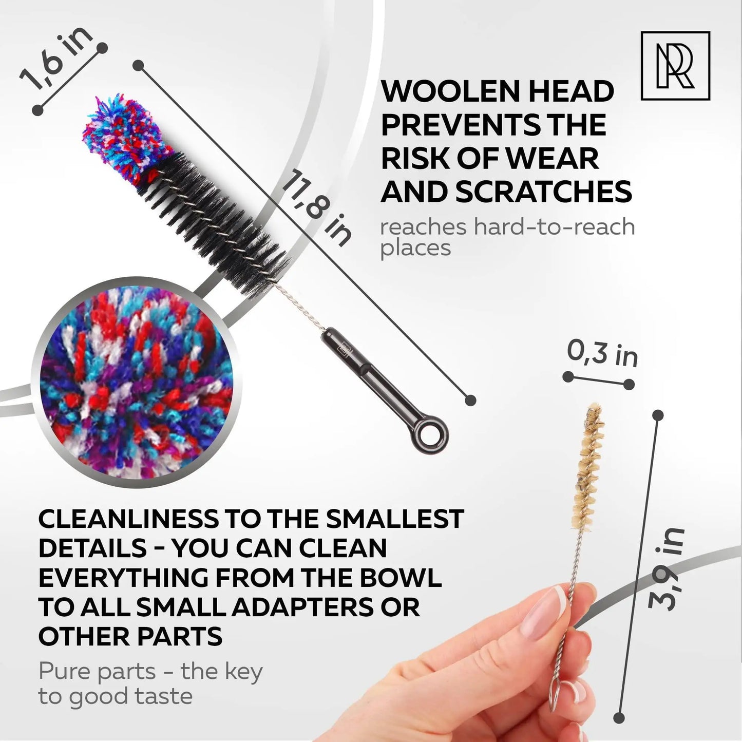 Premium Cleaning Set with 4 Brushes & 500 Stainless Steel Cleaning Beads