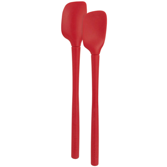 Tovolo Flex-Core All-Silicone Mini Spatula & Spoonula Kitchen Utensil Set of 2 Heat-Resistant & BPA-Free Silicone Spatula & Spoonula Safe for Cast Iron & Non-Stick Cookware Dishwasher-Safe