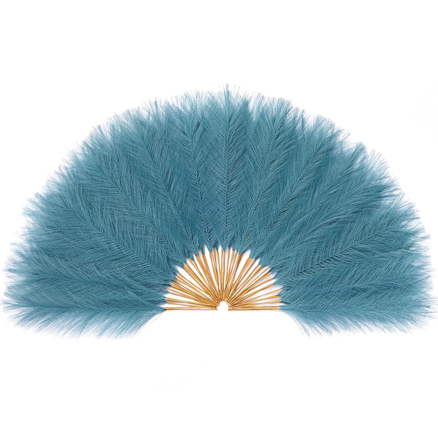 Serwalin 𝟲𝟬pcs Pampas Grass 𝟭𝟳.𝟳inch Turquoise Pampas Grass Decor Faux Pampas Grass Floral Artificial Flowers Vase Filler Boho Decorations Arrangement for Home Wedding Party Decor