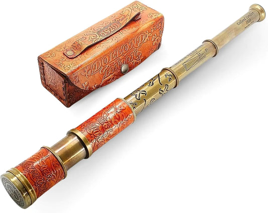 Vintage Brass Telescope Dollond London 1915 | Martine | Antique | Full Functional | 16 Inch