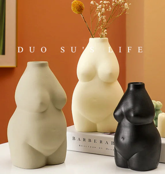 Nordic Creative Female Body Flower Vase for Home Decor