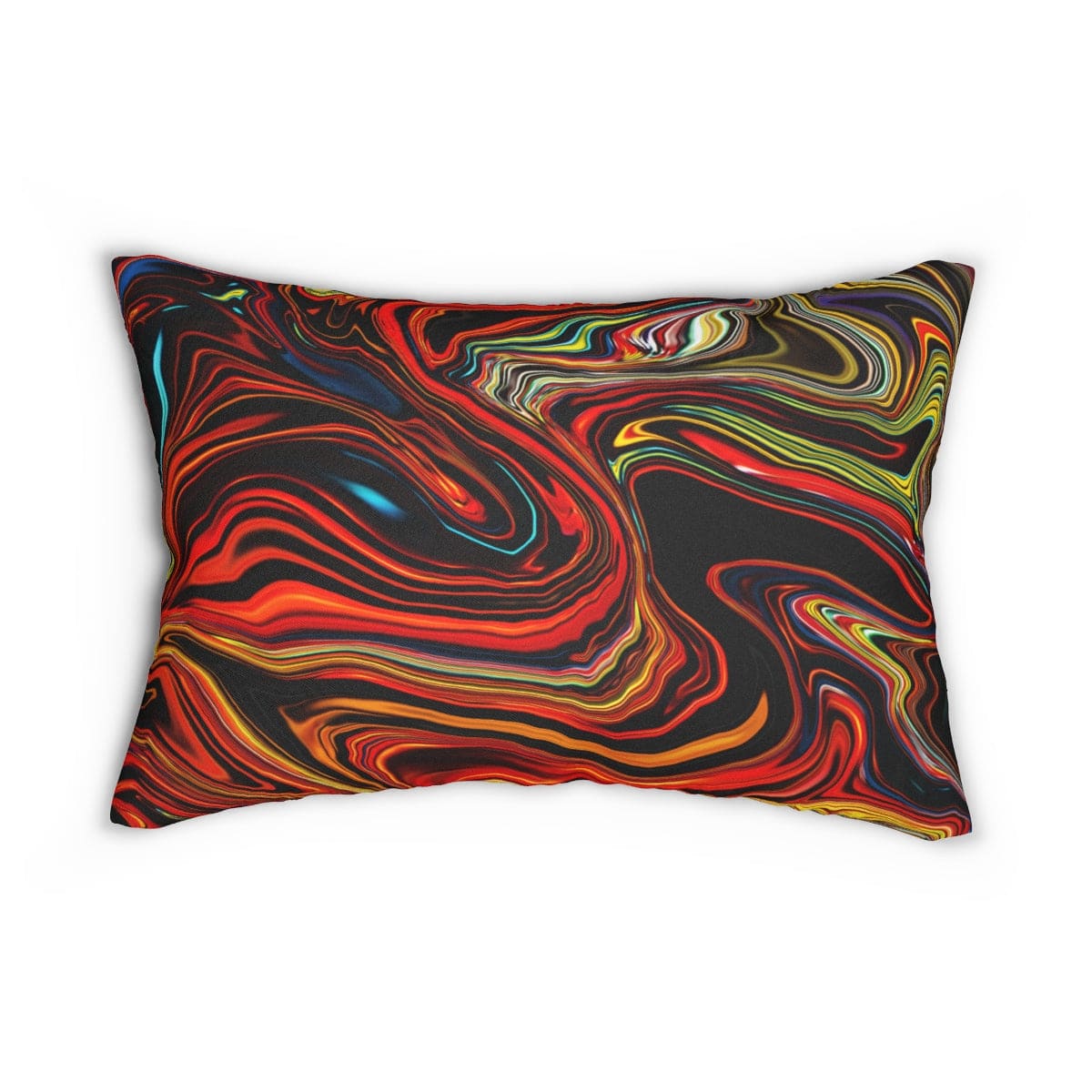 Decorative Lumbar Throw Pillow - Multicolor Marble Pattern
