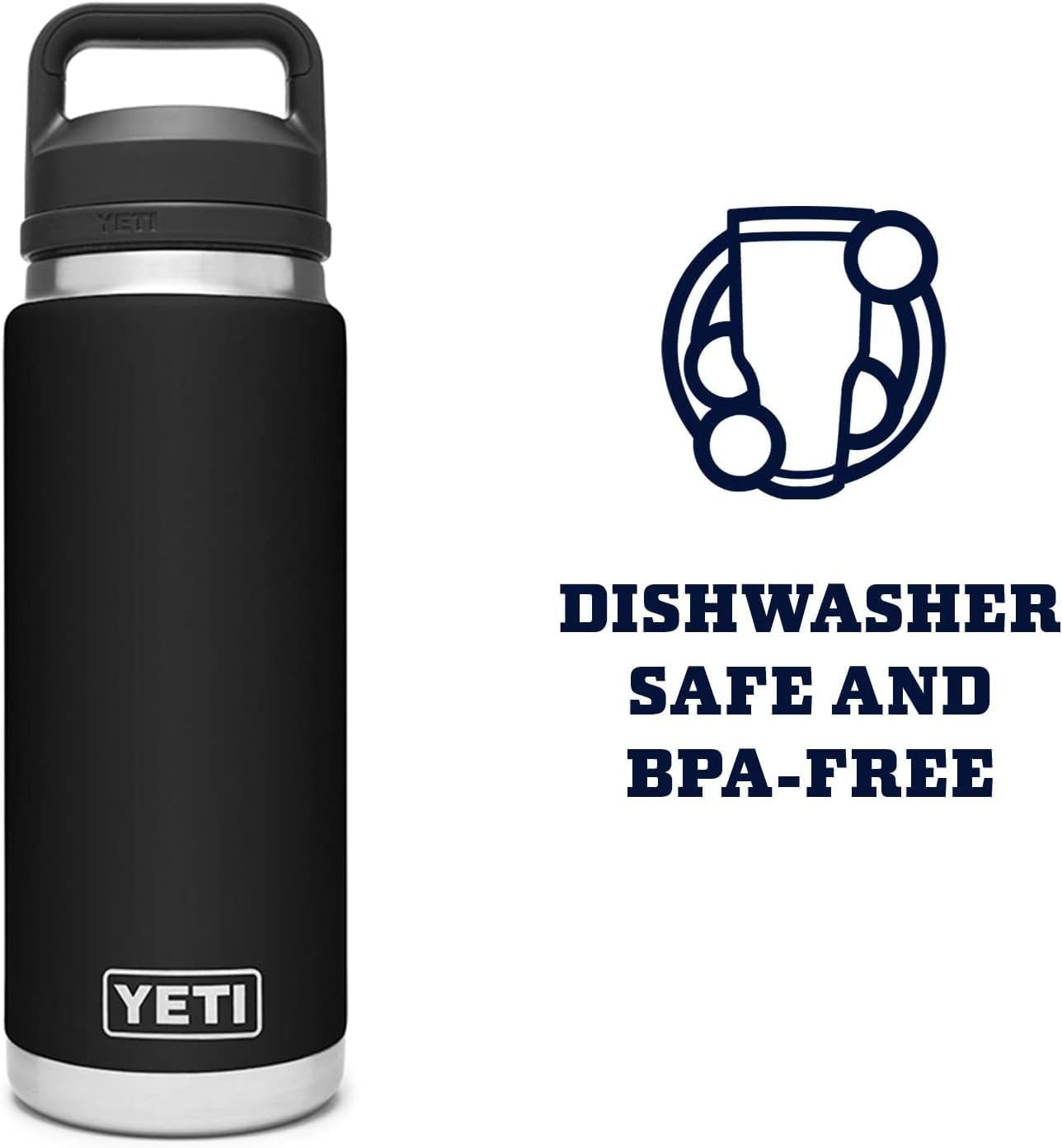 YETI Rambler 26 oz Bottle, Vacuum Insulated, Leakproof, Stainless Steel with Chug Cap