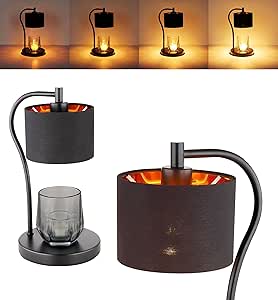 Fabric Candle Warmer Lamp, Dimmerable Candle Warmer with 2