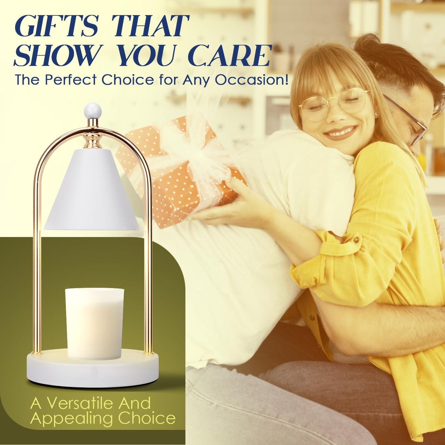 Soilsiu Candle Warmer Lamp With Timer, Electric White Light for Bedroom
