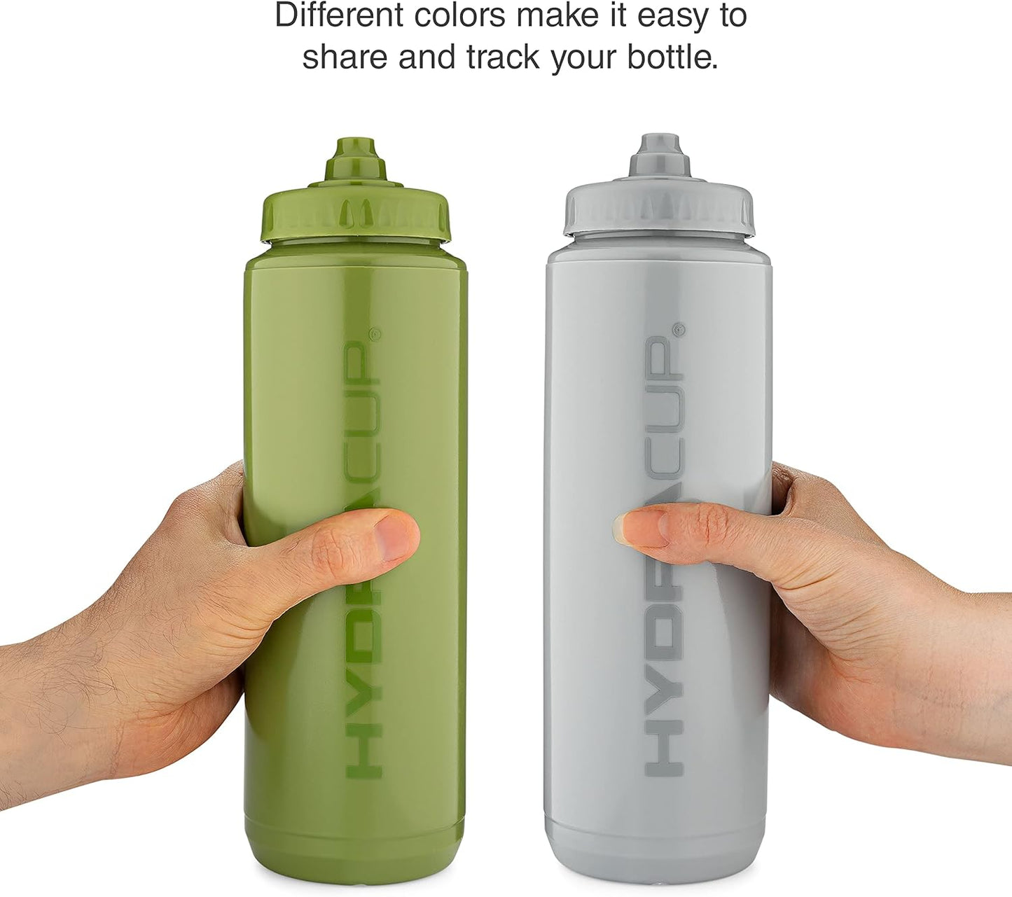 Hydra Cup Sport [4 Pack] 32 oz Squeeze Water Bottles, Fast Flow Sports Water Bottle with Ball Blender Whisk, Bike & Cycling Water Bottle, Travel To Go, BPA Free (Dark Colors)