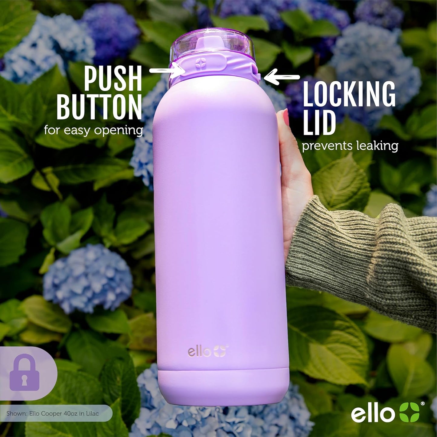 Ello Cooper 18oz Stainless Steel Water Bottle with Straw and Carry Handle, Double Walled and Vacuum Insulated Metal, Leak Proof Locking Lid with Soft Silicone Spout, Reusable, BPA Free, Cashmere Pink