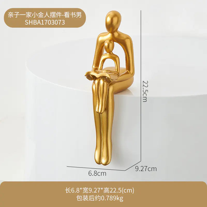 Original Resin Desk Shelf Abstract Decor for Home Office