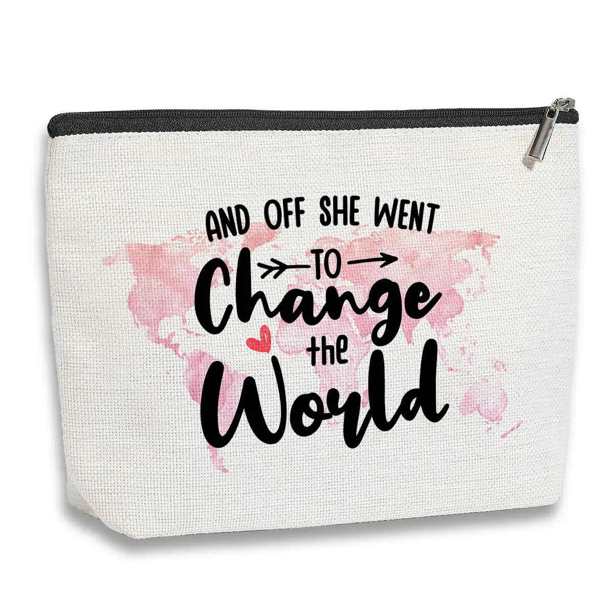 kdxpbpz Graduation Gift for Women World Map Makeup Bag Daughter Gift Sister Gift Roommate Gift Great Gift for Friends Bestie Friendship Travel Toiletry Makeup Organizer Zipper Pouch