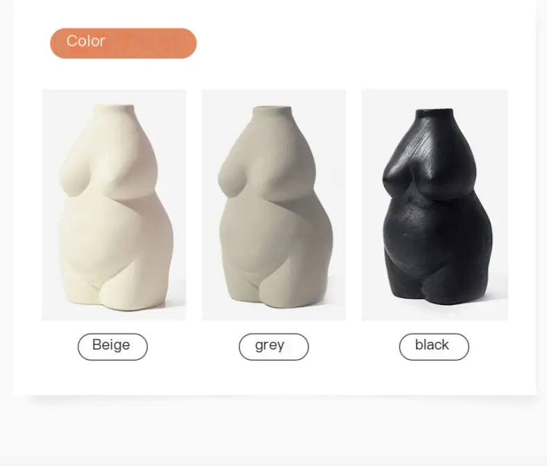 Nordic Creative Female Body Flower Vase for Home Decor