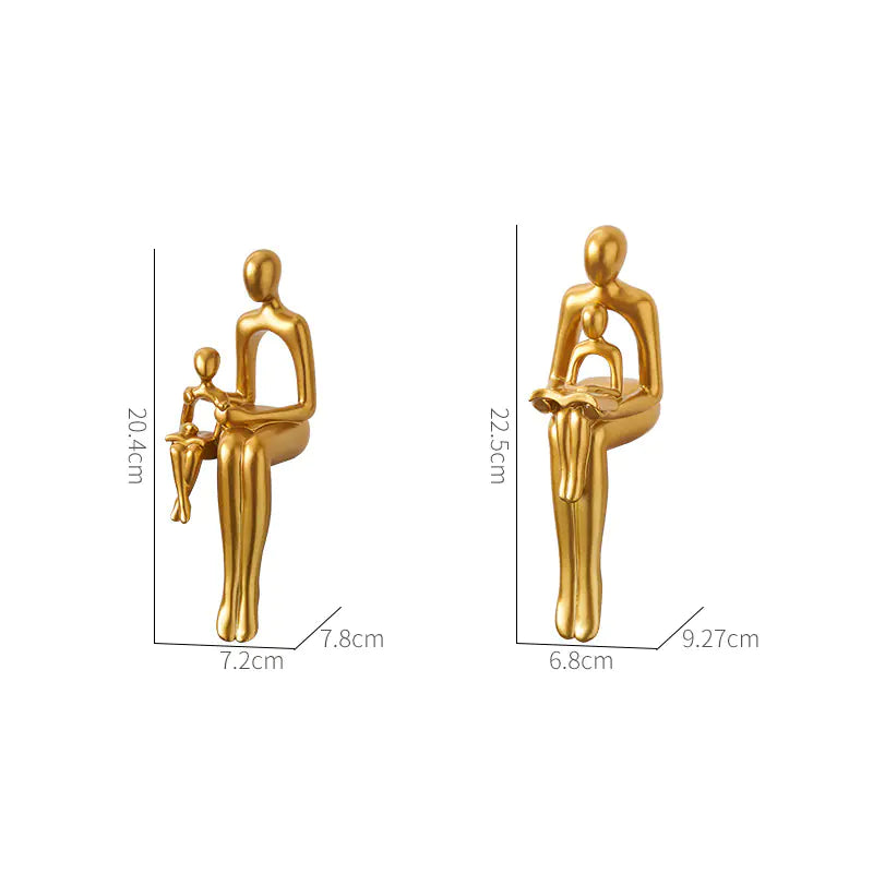 Original Resin Desk Shelf Abstract Decor for Home Office