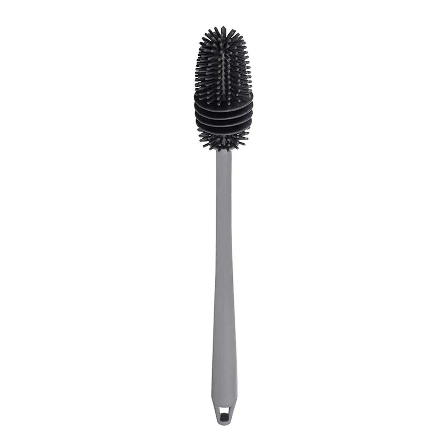 Generic Silicone Bottle Brush - Bottle Cleaning Brush Cup Cleaning Brush | 13in Long Handle Water Bottle Cleaning Brush 360 Degrees Cleaning Brush for Washing Cups Baby Bottles Tumbler Gray