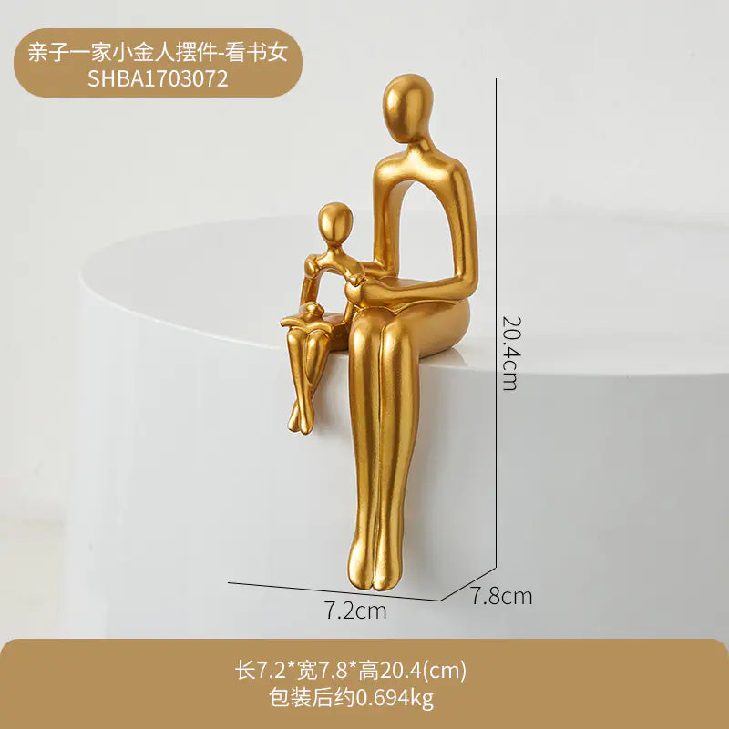 Original Resin Desk Shelf Abstract Decor for Home Office