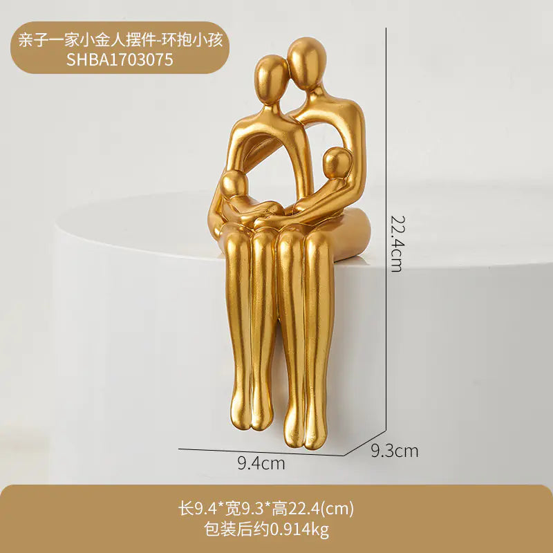 Original Resin Desk Shelf Abstract Decor for Home Office