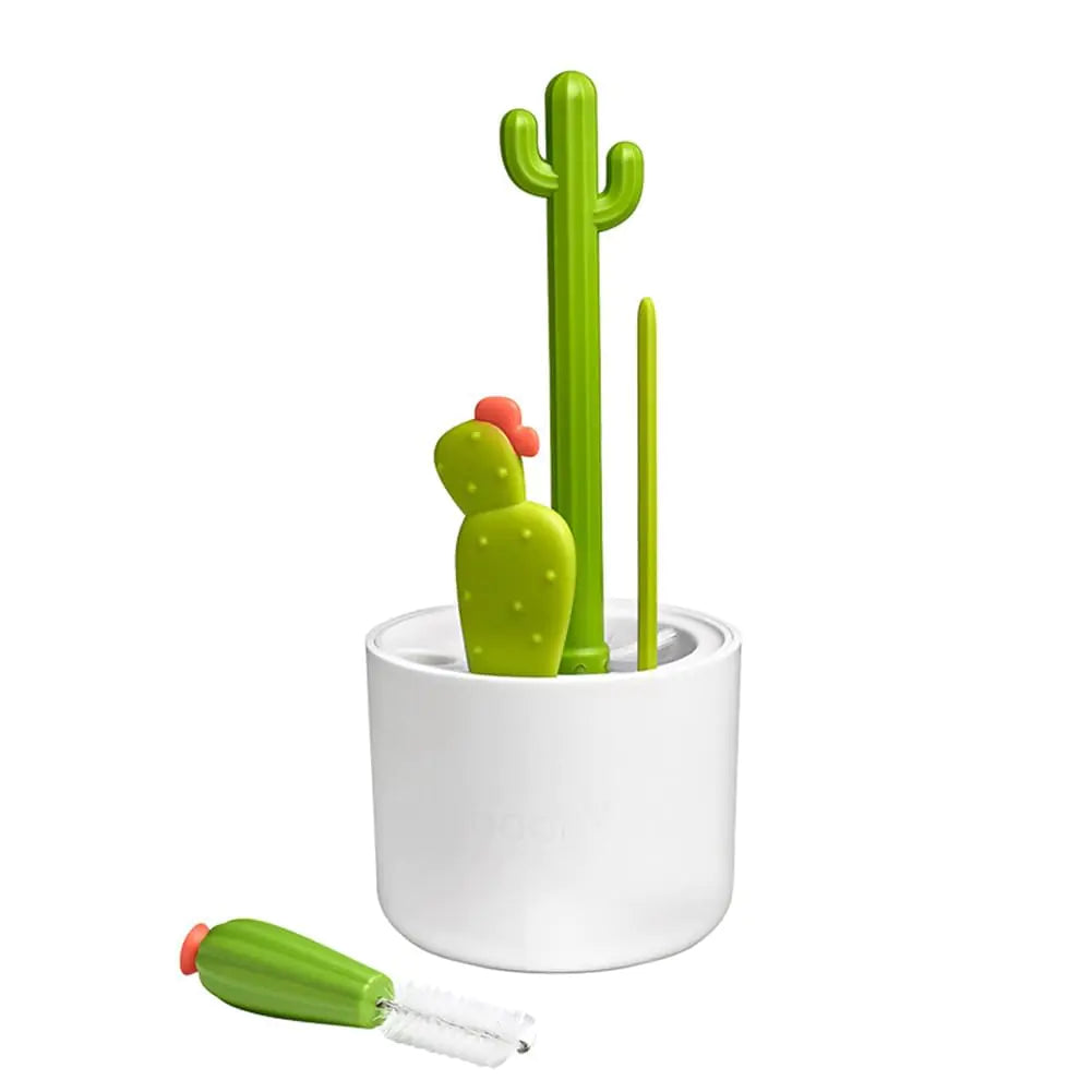 Geynutaly Cactus Bottle Brush Straw Brush Multifunctional Cleaning Brush Set Full-Angle Cleaning