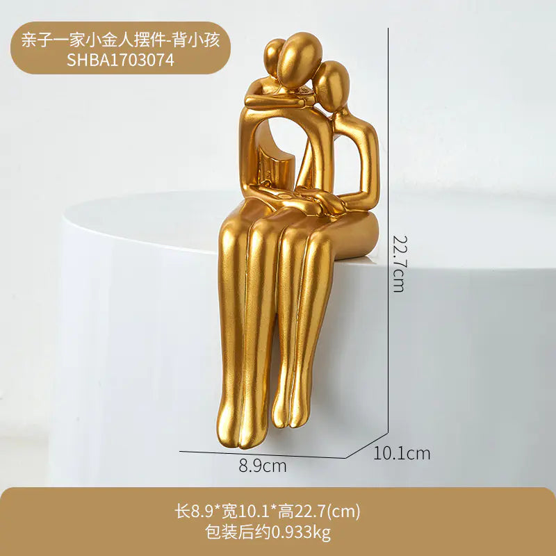 Original Resin Desk Shelf Abstract Decor for Home Office