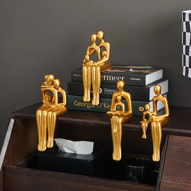 Original Resin Desk Shelf Abstract Decor for Home Office